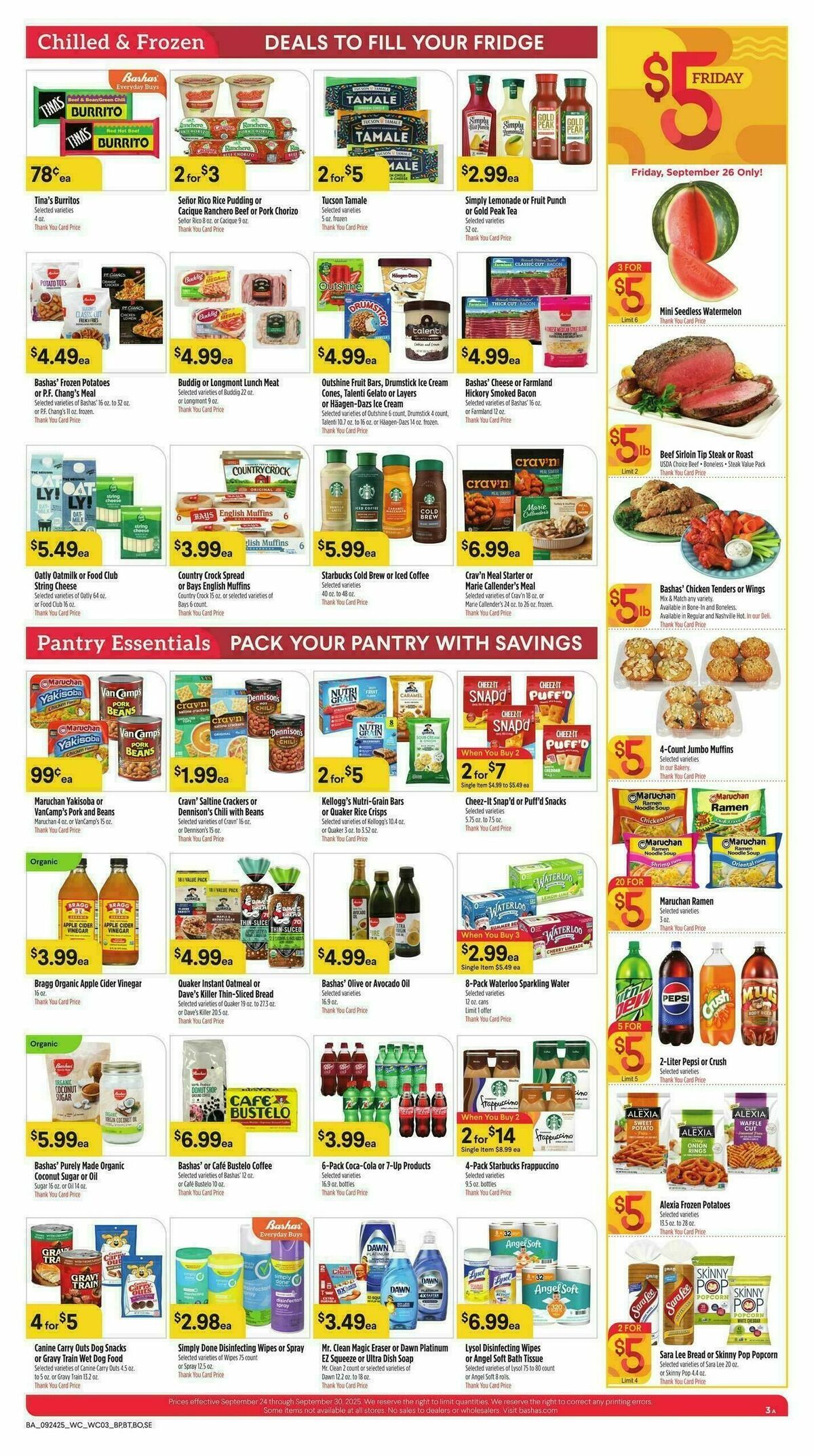 Bashas Weekly Ad from September 24