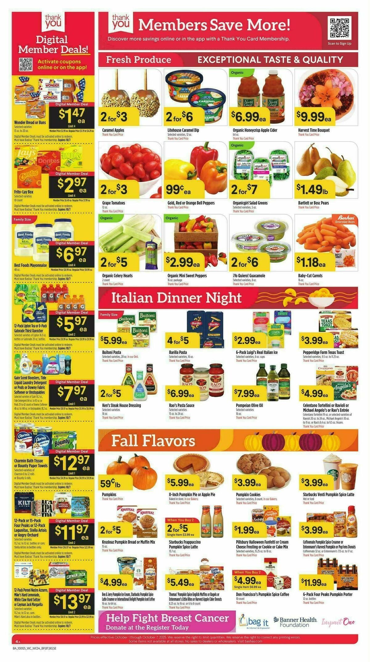 Bashas Weekly Ad from October 1