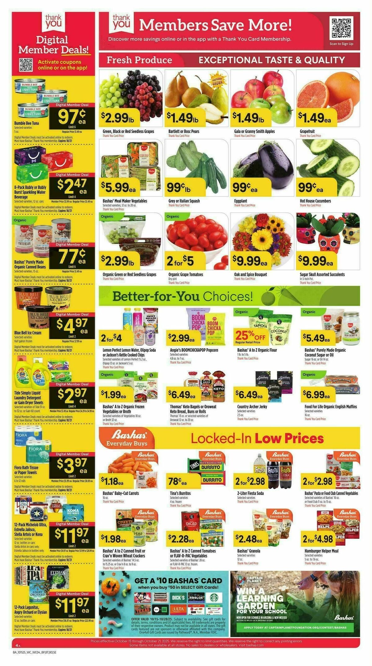 Bashas Weekly Ad from October 15