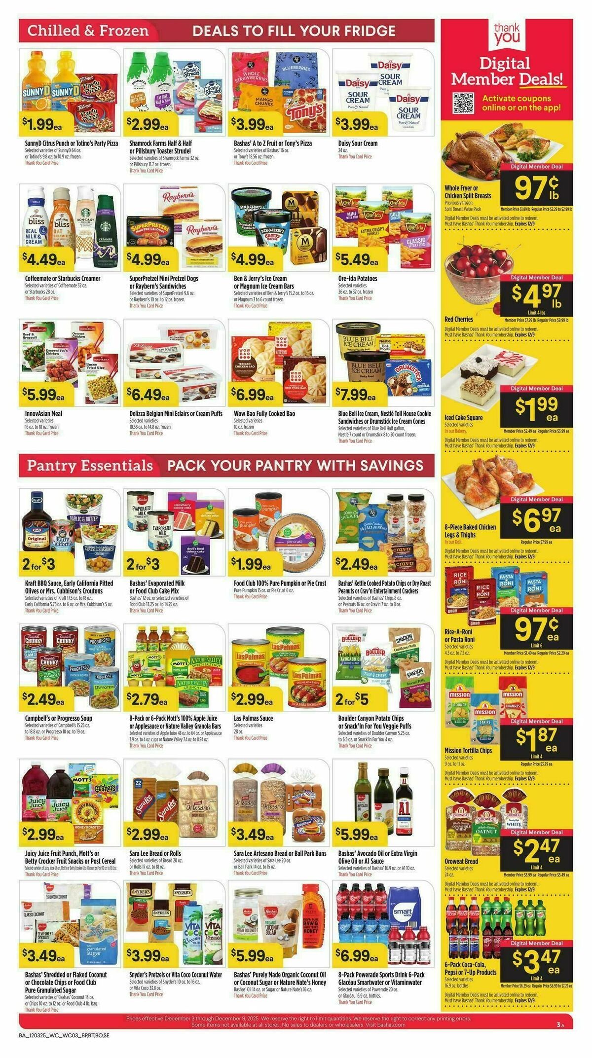 Bashas Weekly Ad from December 3