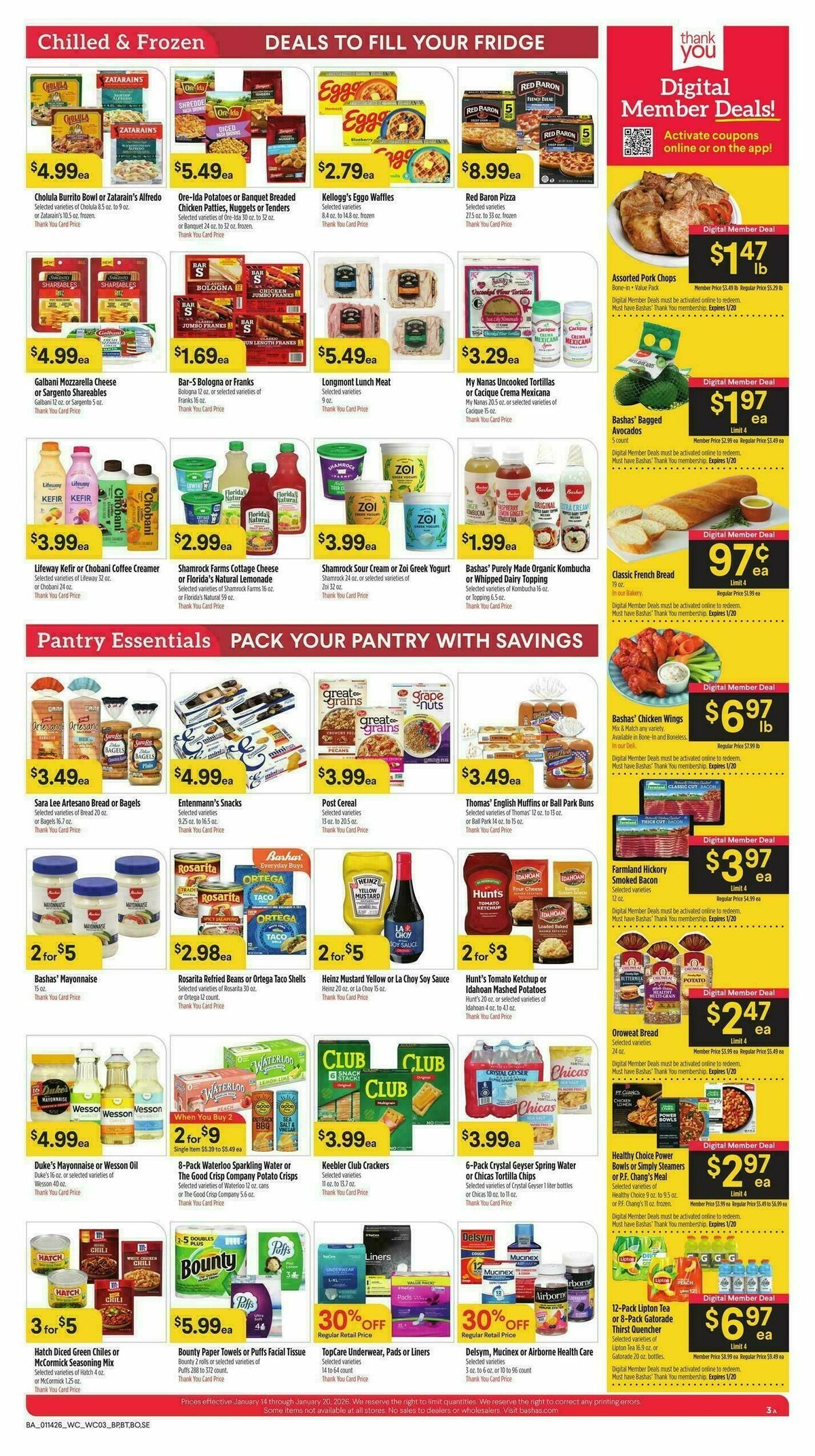 Bashas Weekly Ad from January 14
