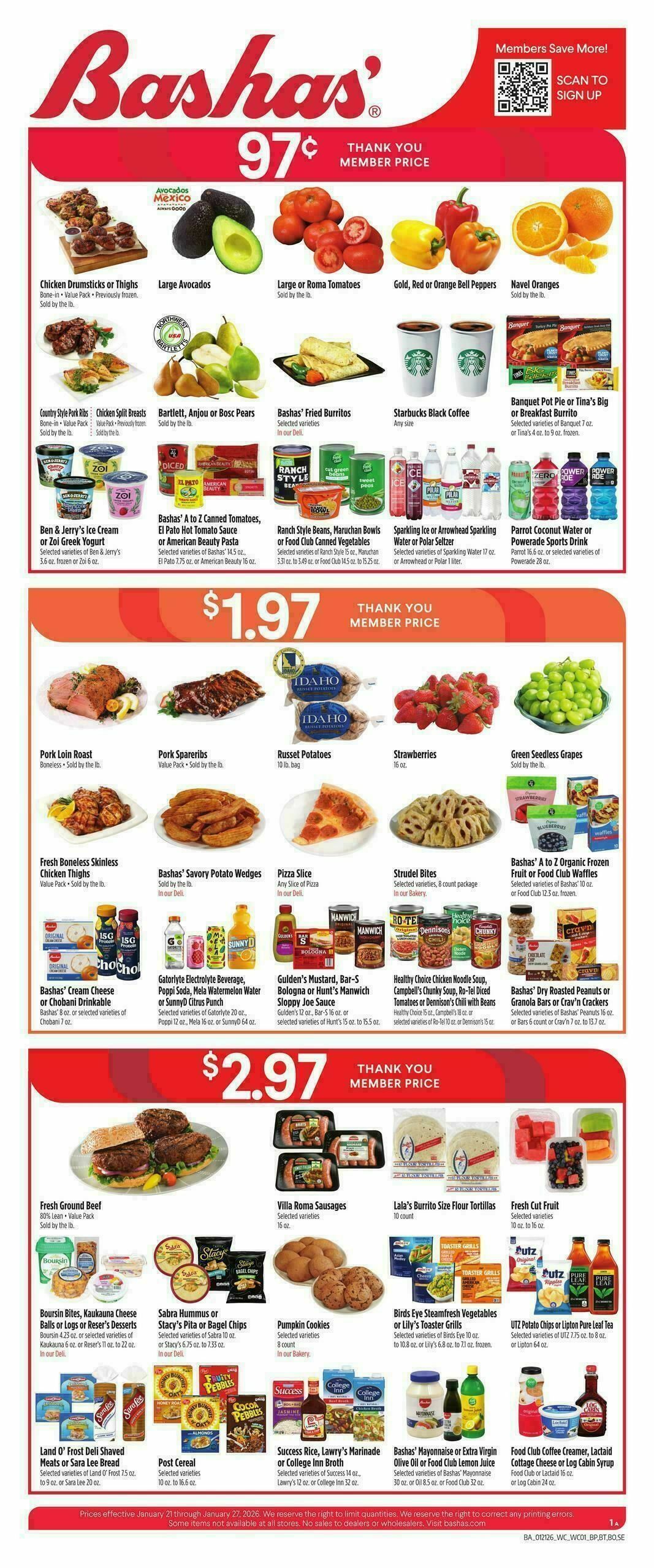 Bashas Weekly Ad from January 21