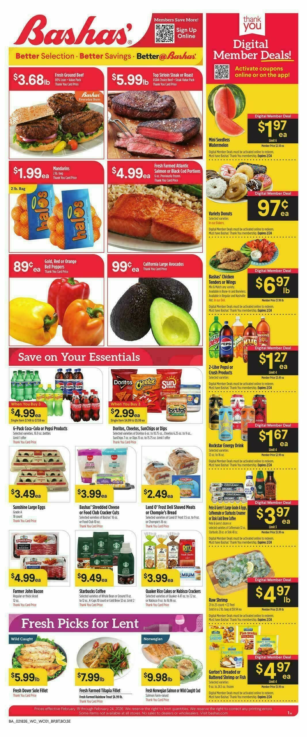 Bashas Weekly Ad from February 18