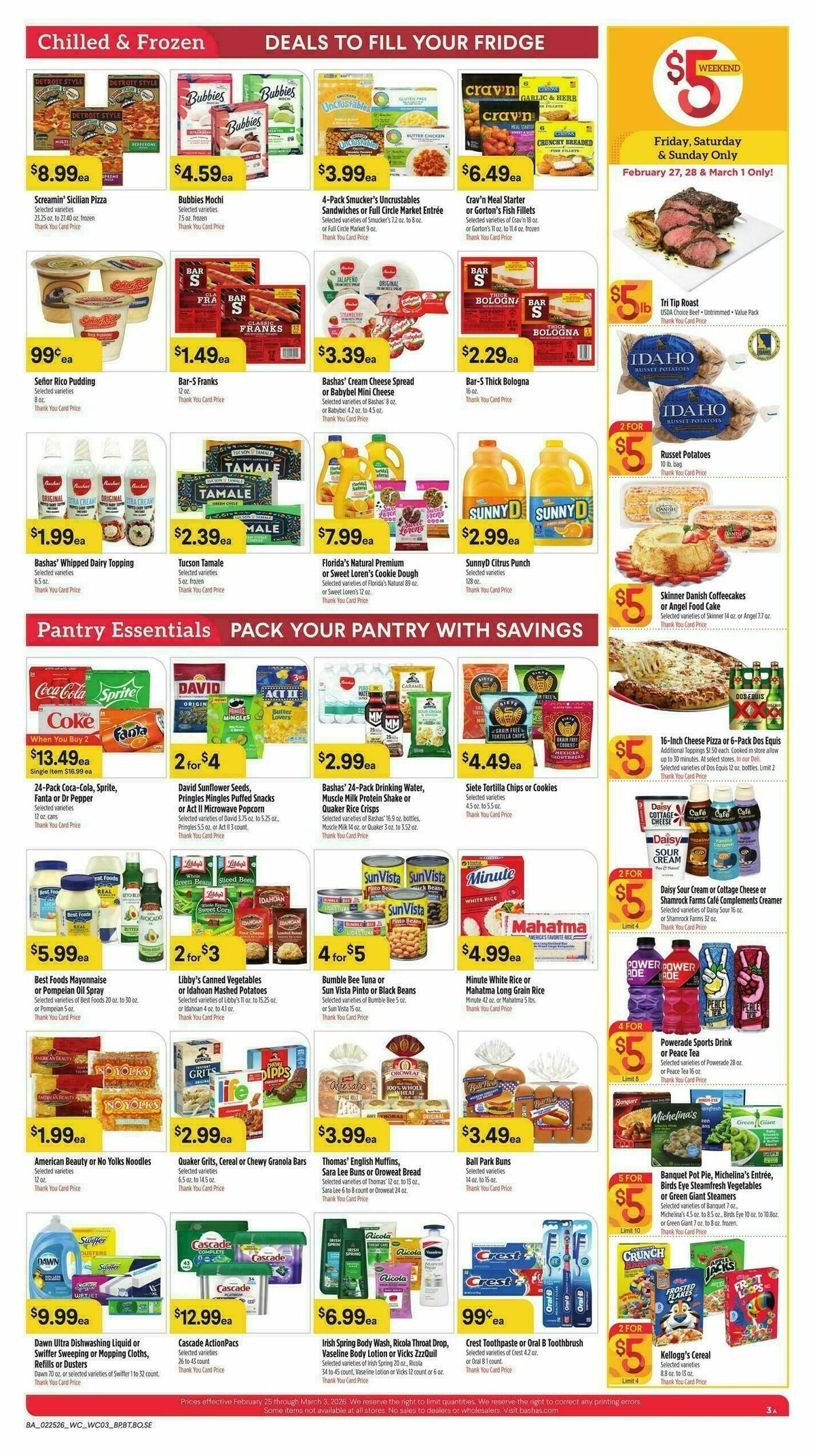 Bashas Weekly Ad from February 25