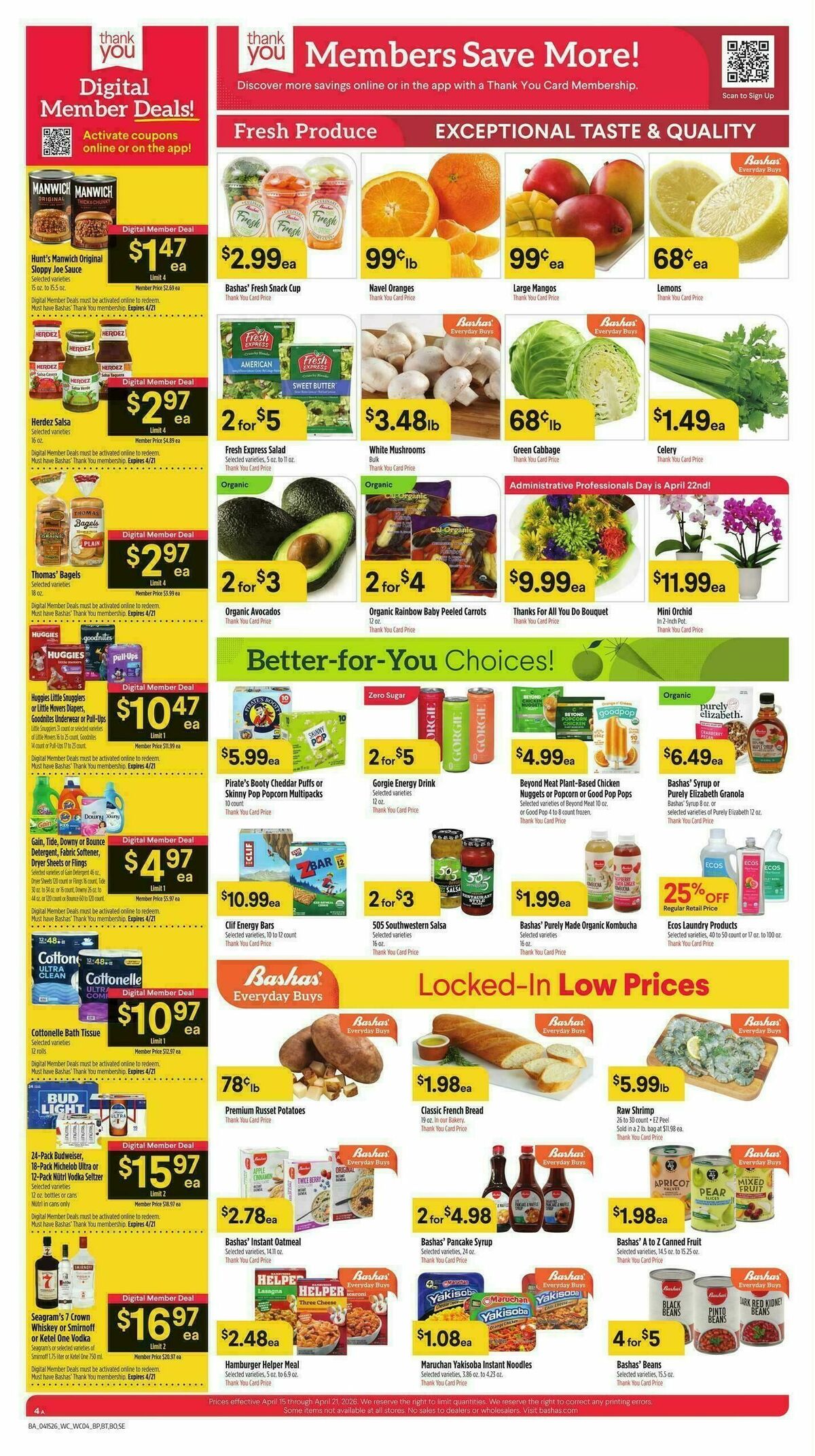 Bashas Weekly Ad from April 15