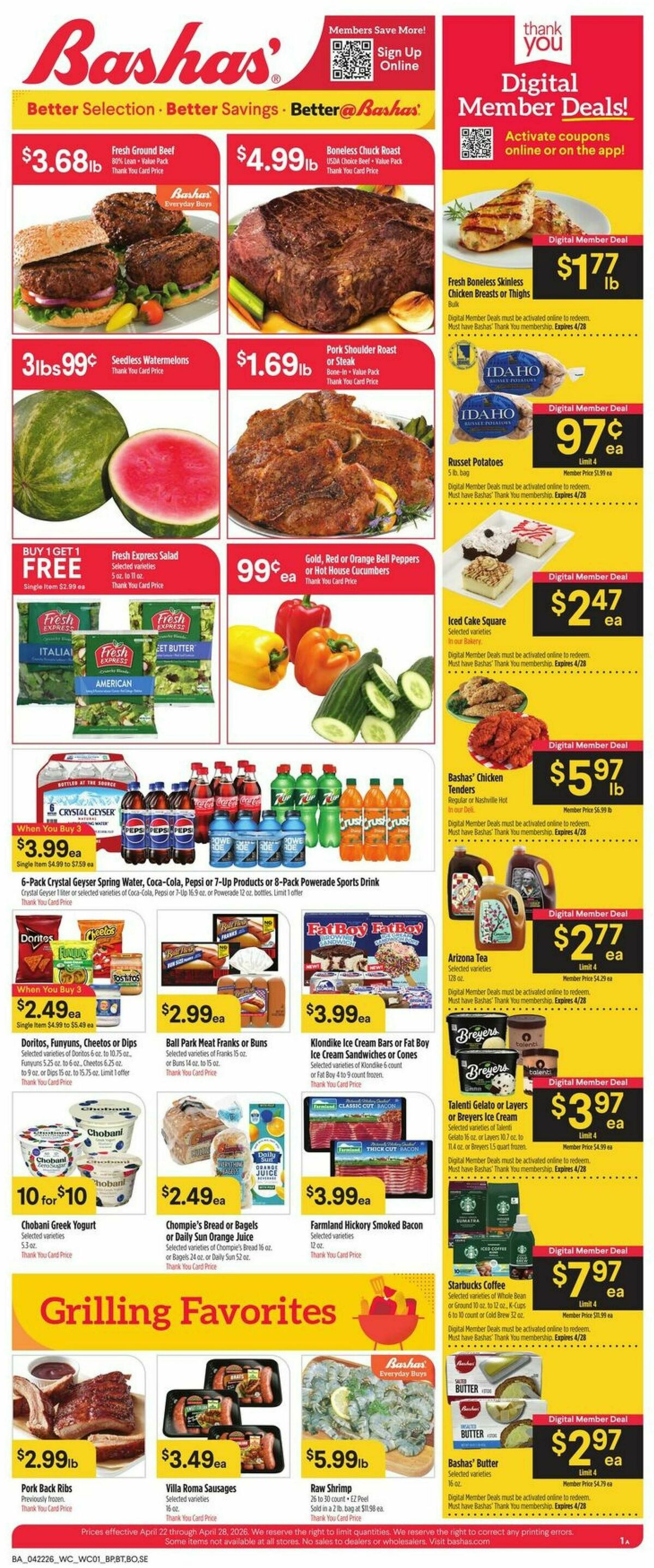 Bashas Weekly Ad from April 22