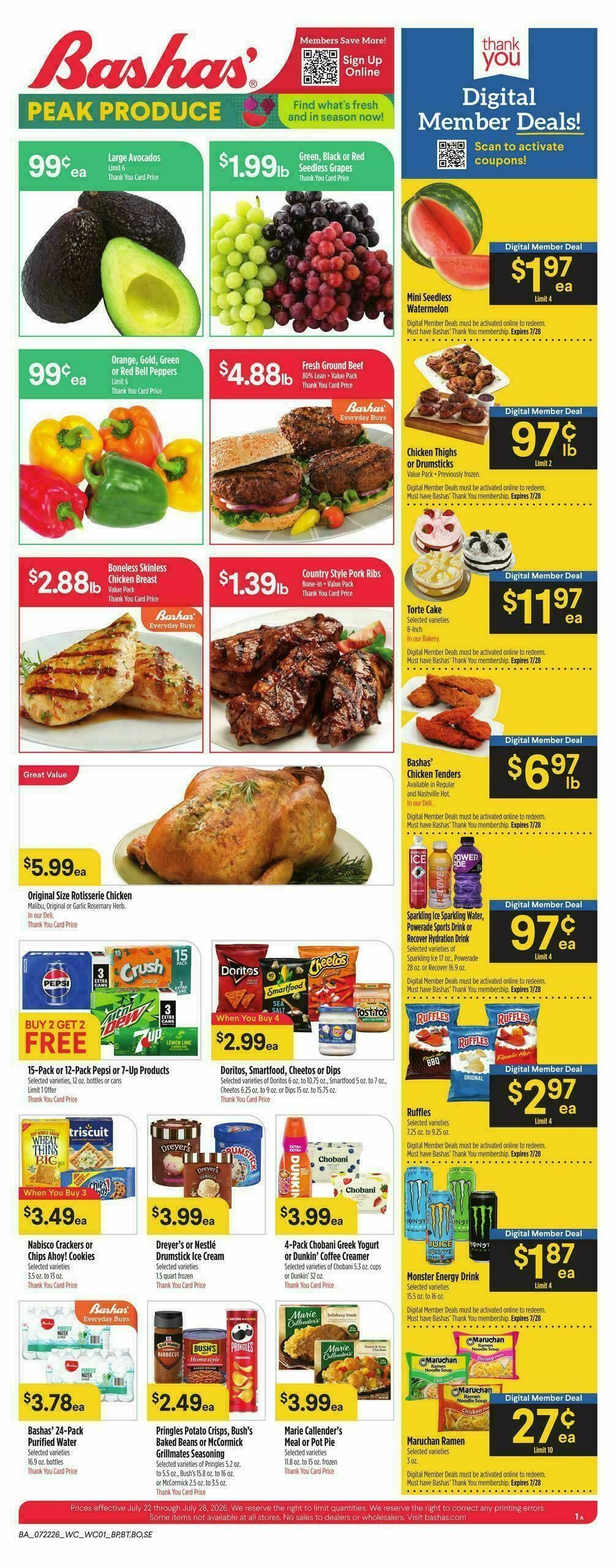 Bashas Weekly Ad from July 22