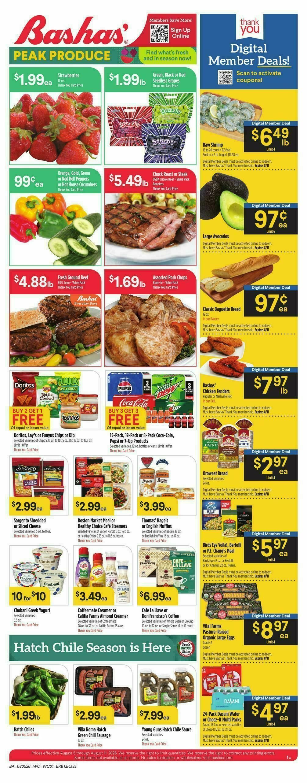 Bashas Weekly Ad from August 5
