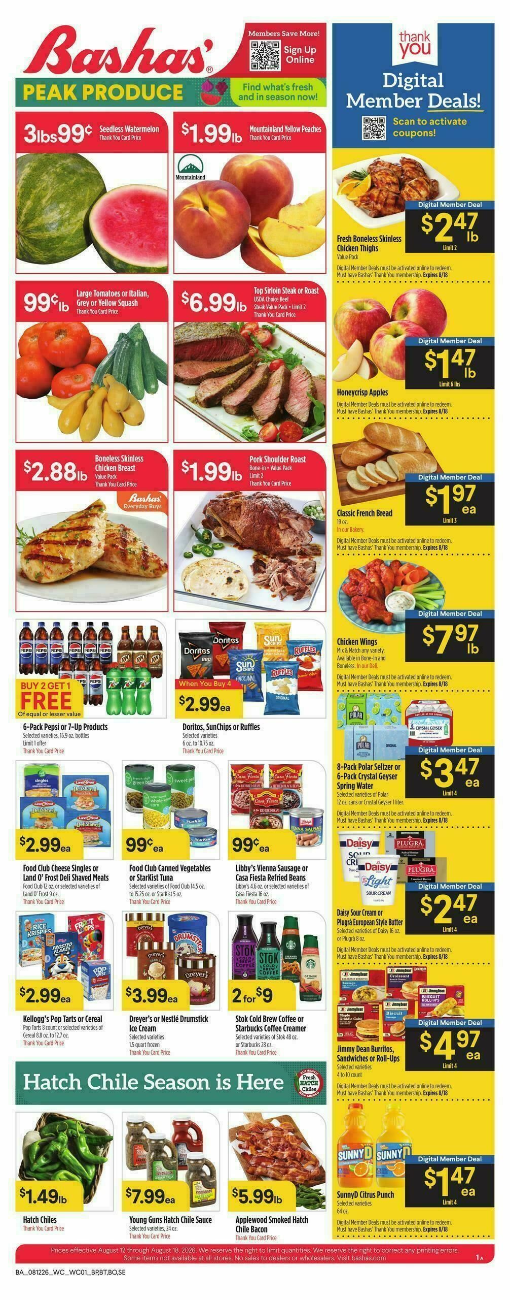Bashas Weekly Ad from August 12
