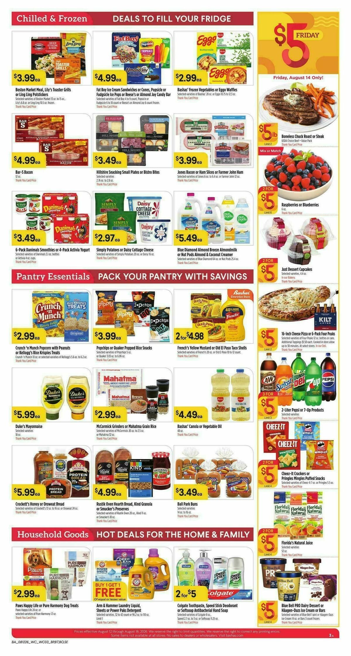 Bashas Weekly Ad from August 12