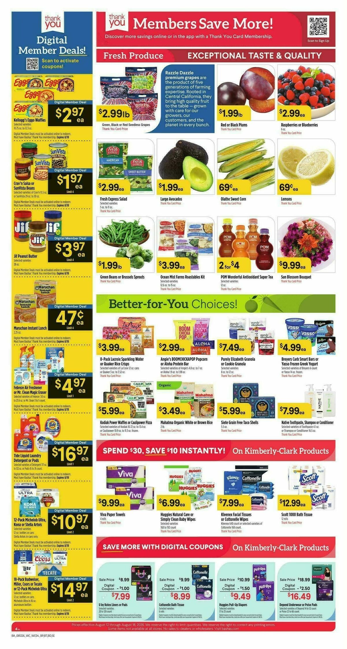 Bashas Weekly Ad from August 12