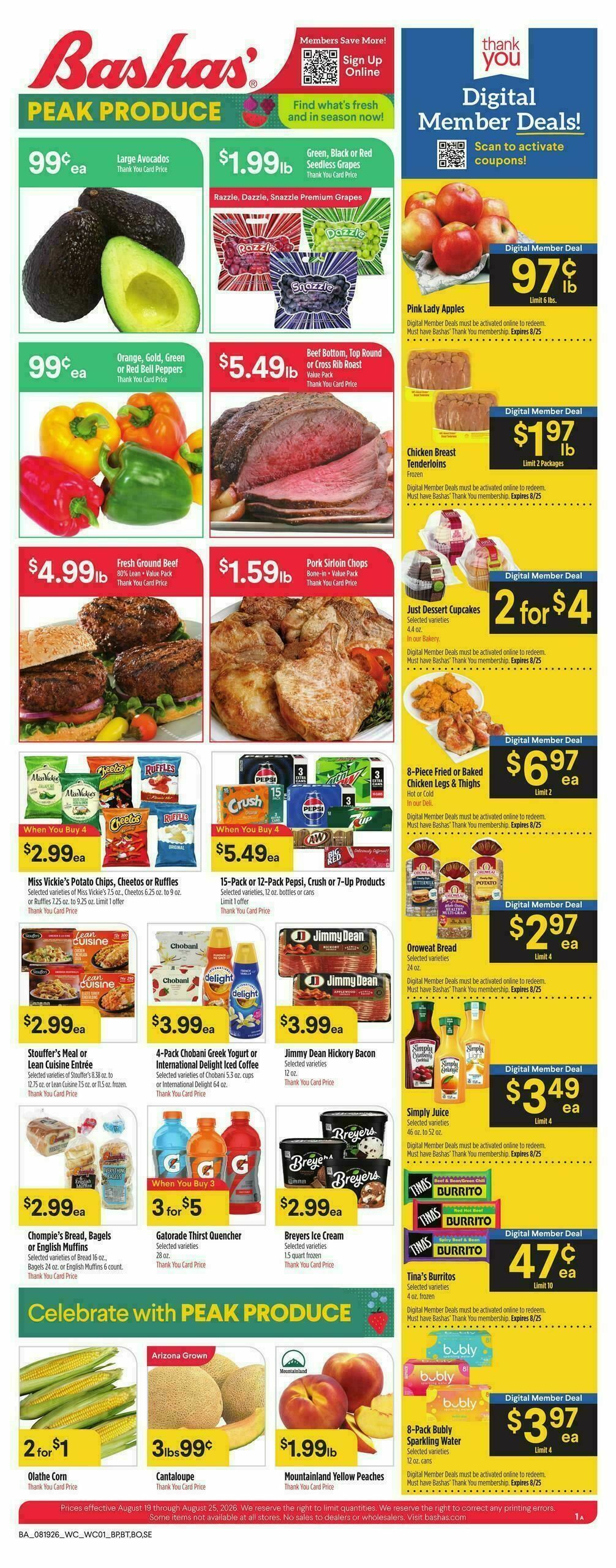 Bashas Weekly Ad from August 19