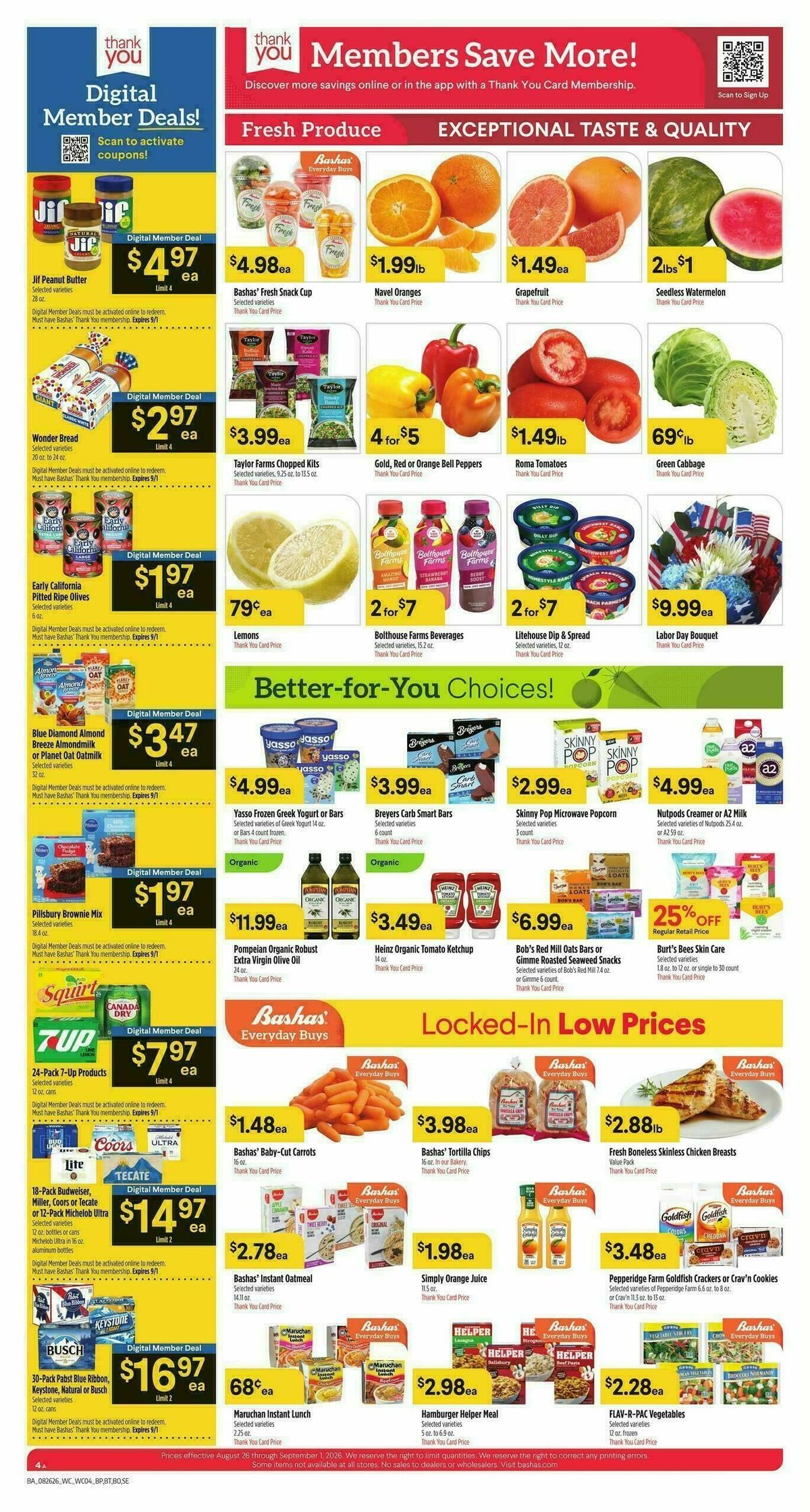 Bashas Weekly Ad from August 26