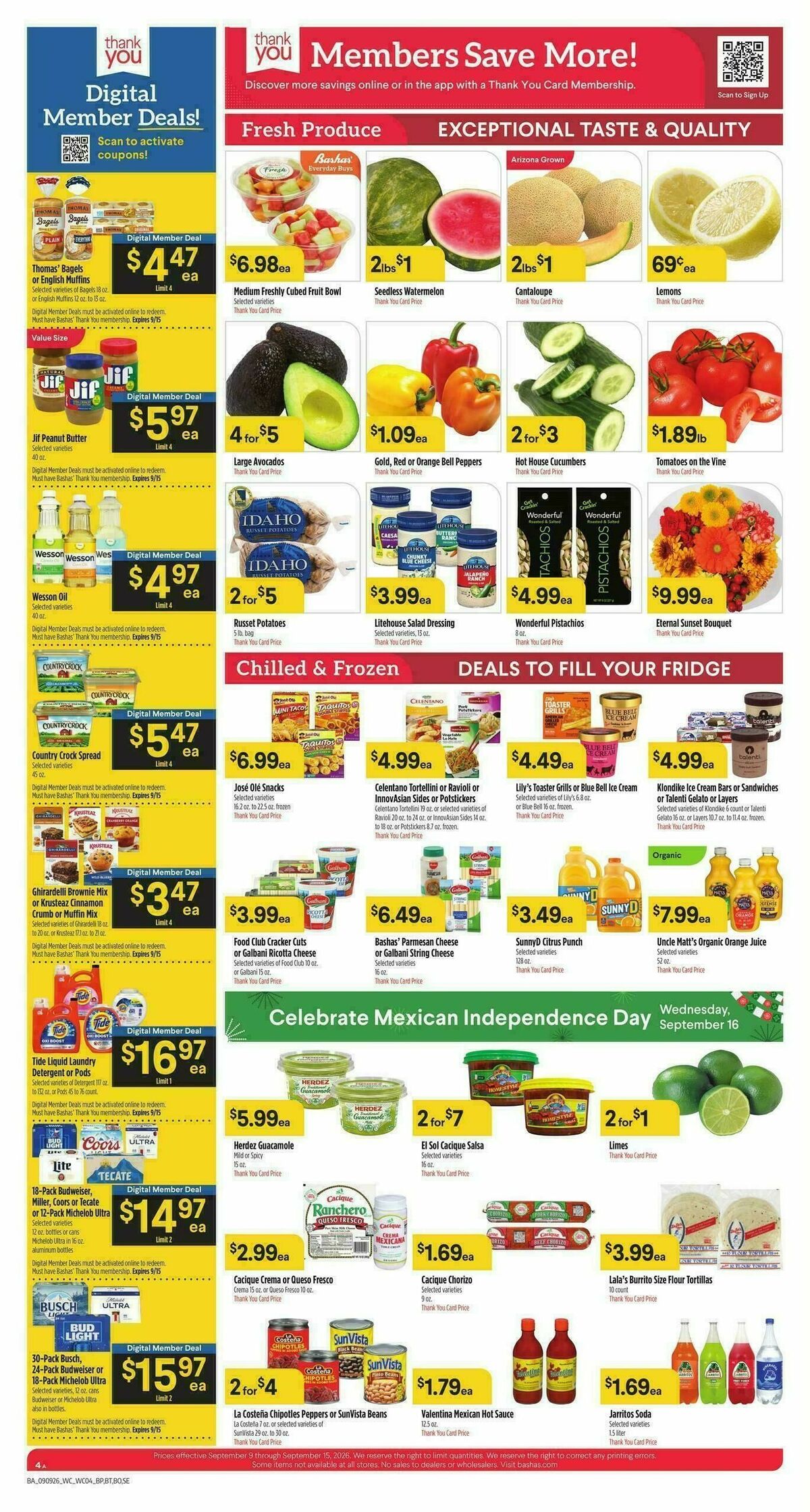 Bashas Weekly Ad from September 9