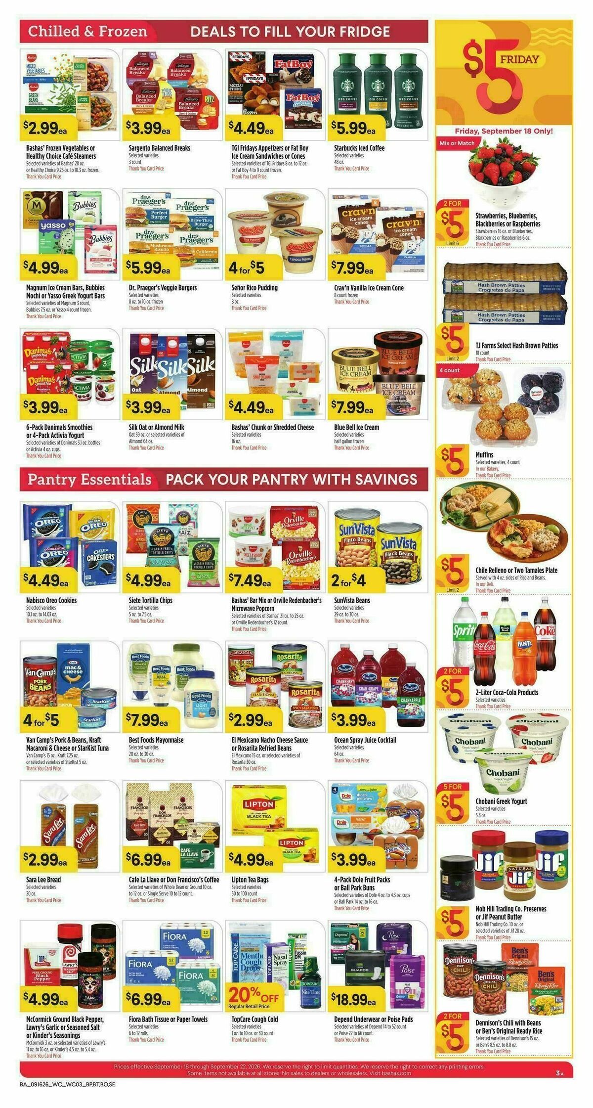 Bashas Weekly Ad from September 16