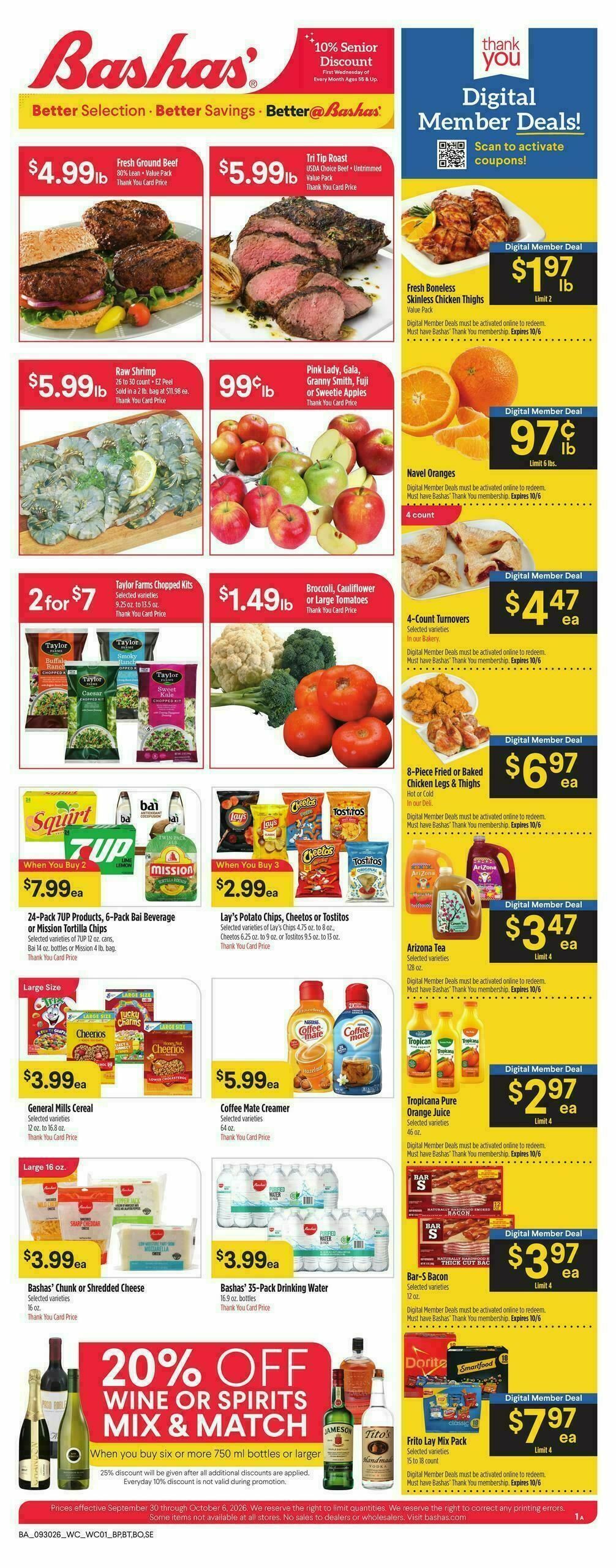 Bashas Weekly Ad from September 30