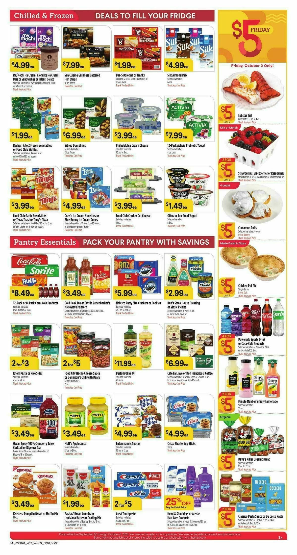 Bashas Weekly Ad from September 30