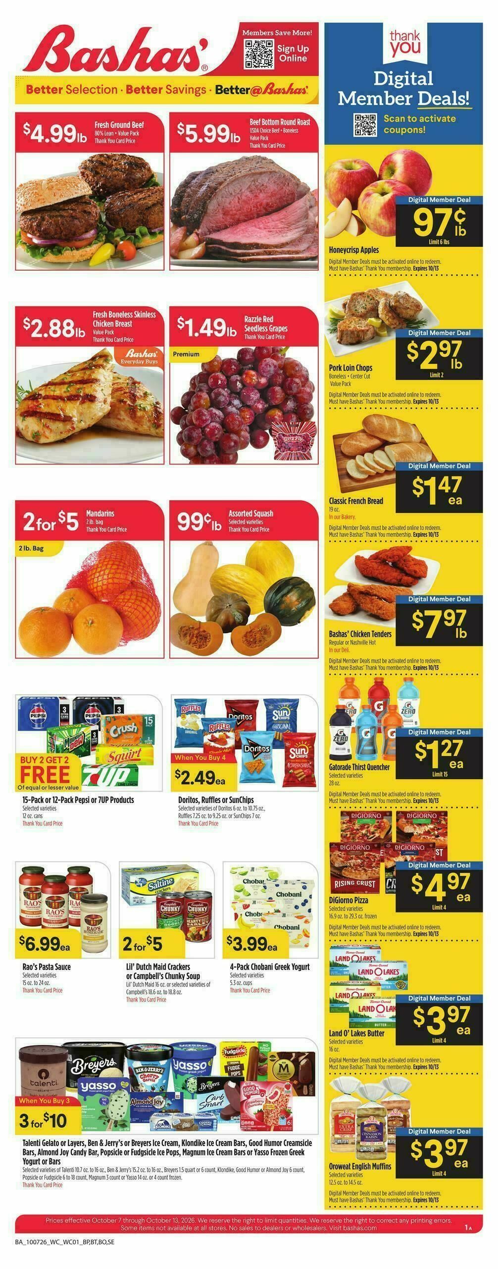 Bashas Weekly Ad from October 7