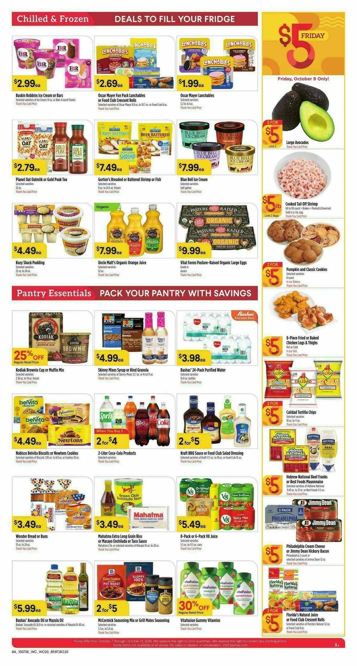 Bashas Weekly Ad from October 7