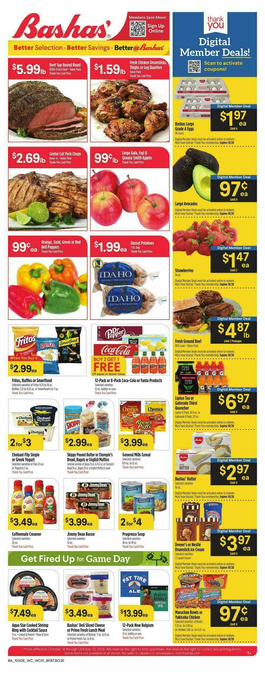 Bashas Weekly Ad from October 14