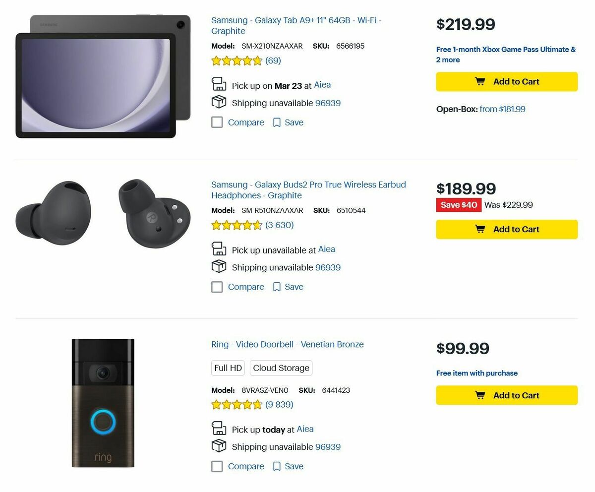 Best Buy Weekly Ad from March 11