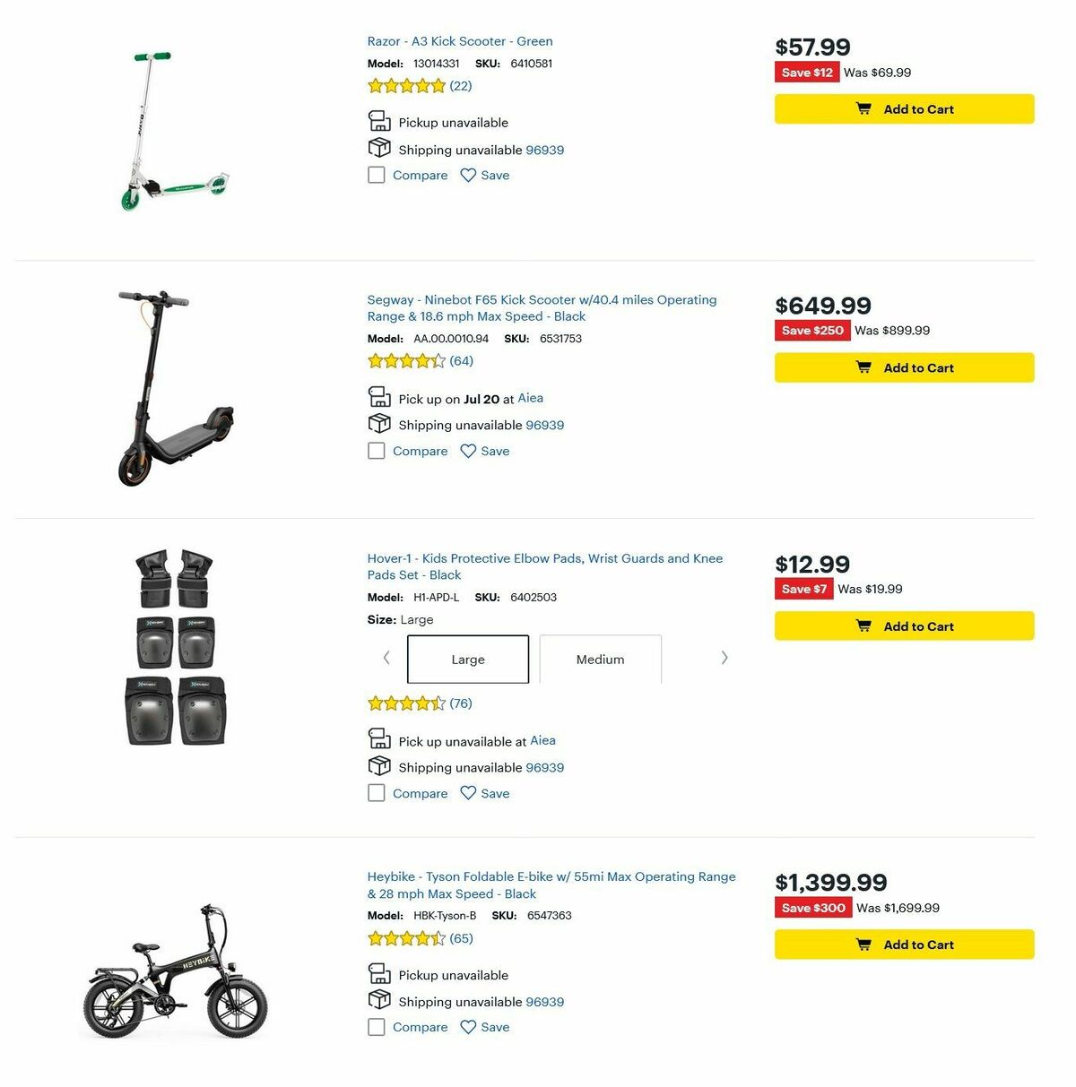 Best Buy Electric Transportation Weekly Ad from July 10