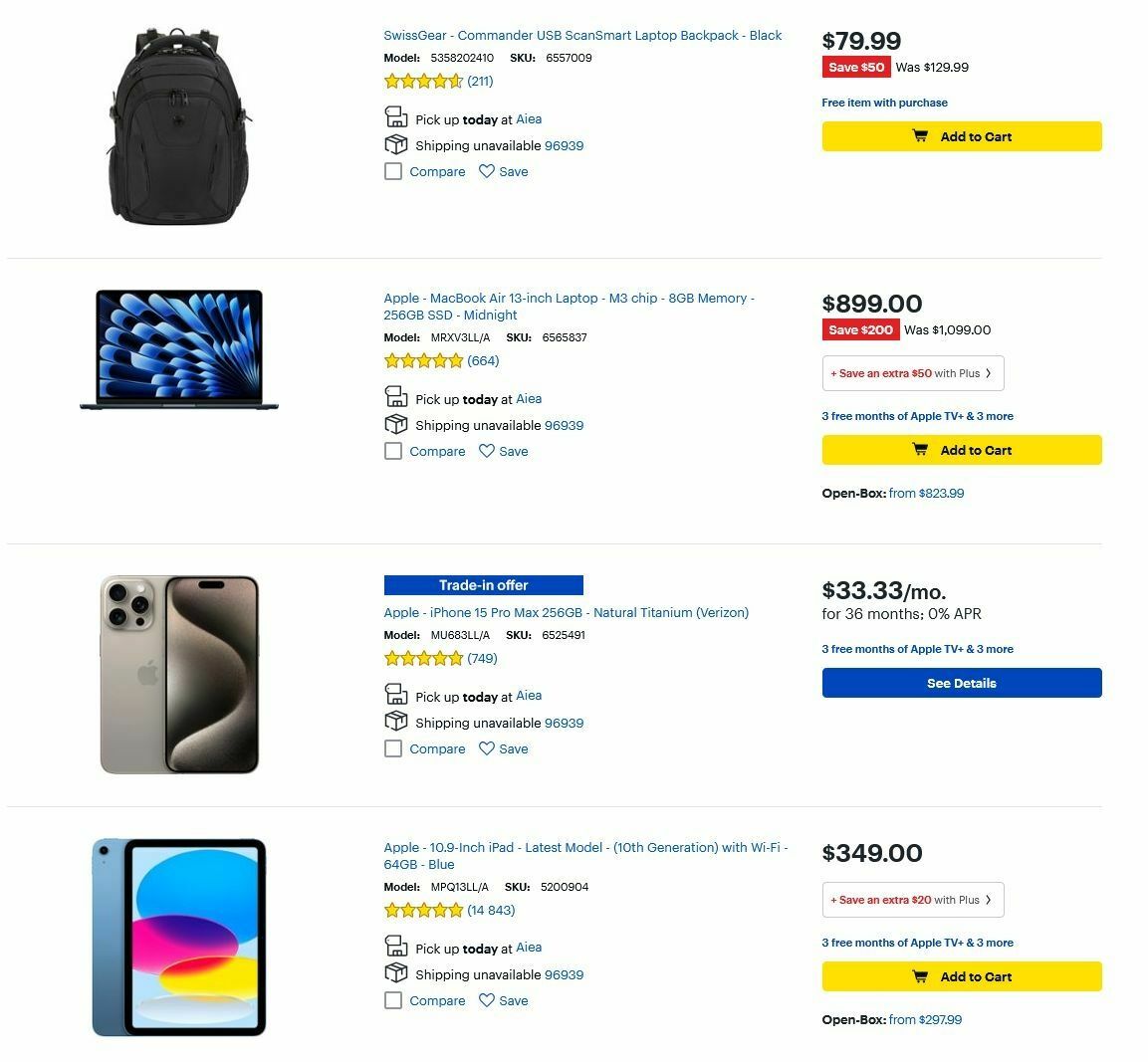 Best Buy Weekly Ad from August 10