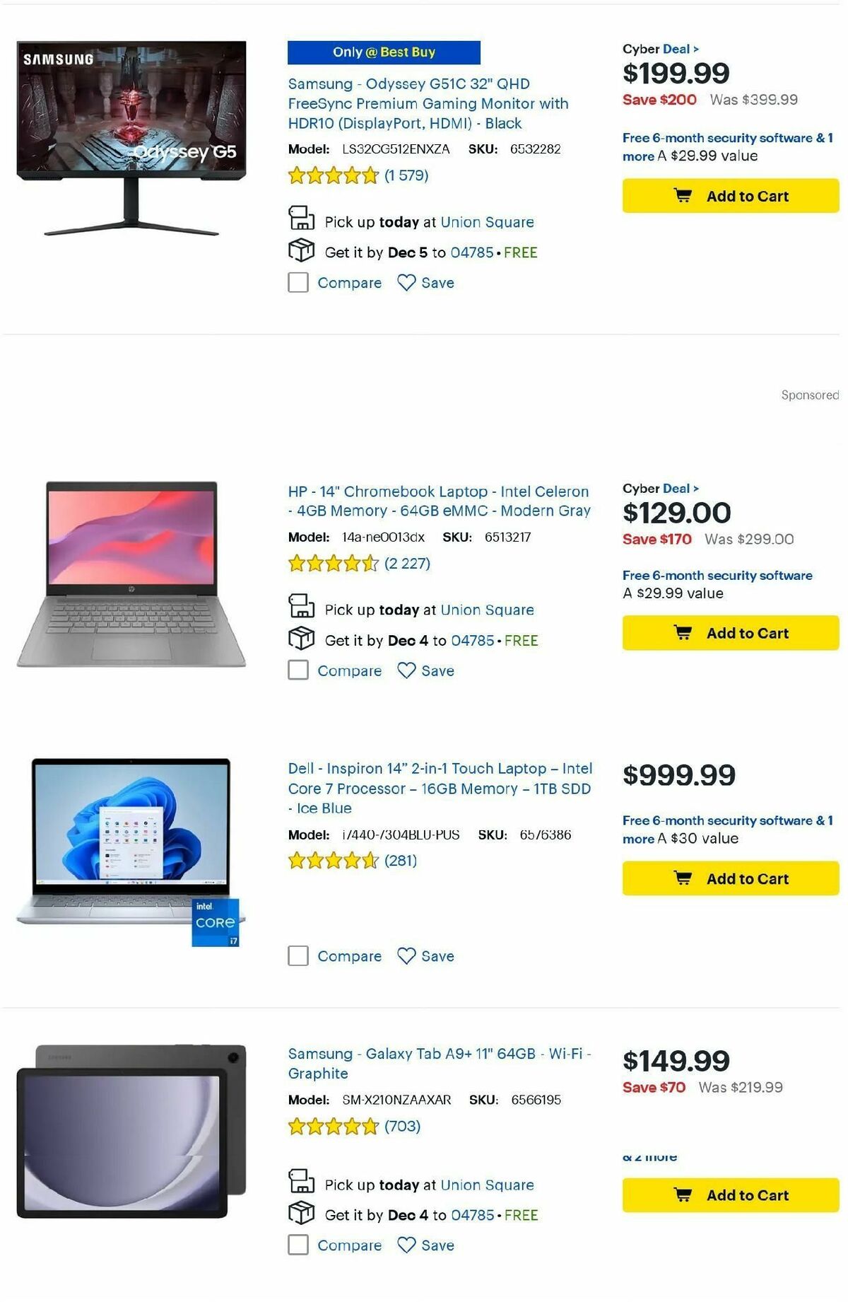 Best Buy Weekly Ad from December 1