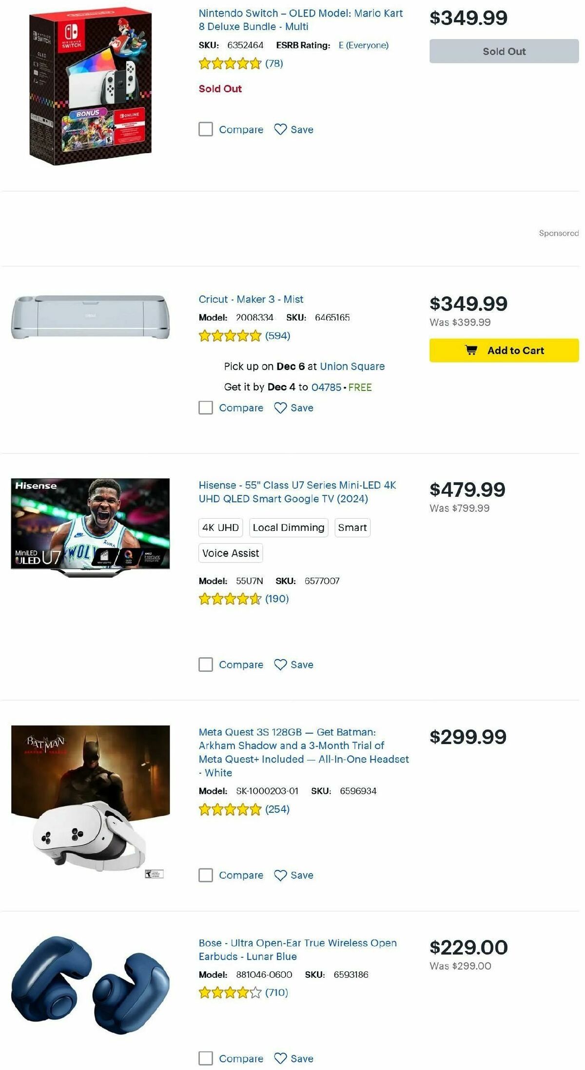 Best Buy Weekly Ad from December 1