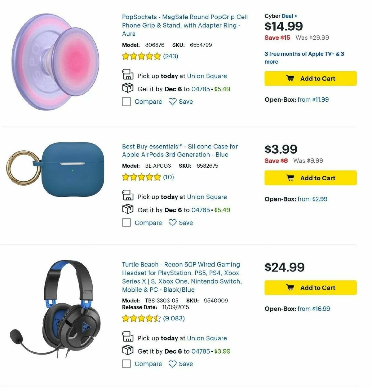 Best Buy Weekly Ad from December 1