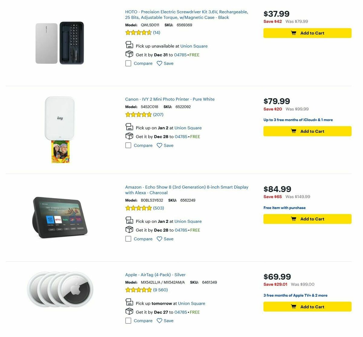 Best Buy Weekly Ad from December 25