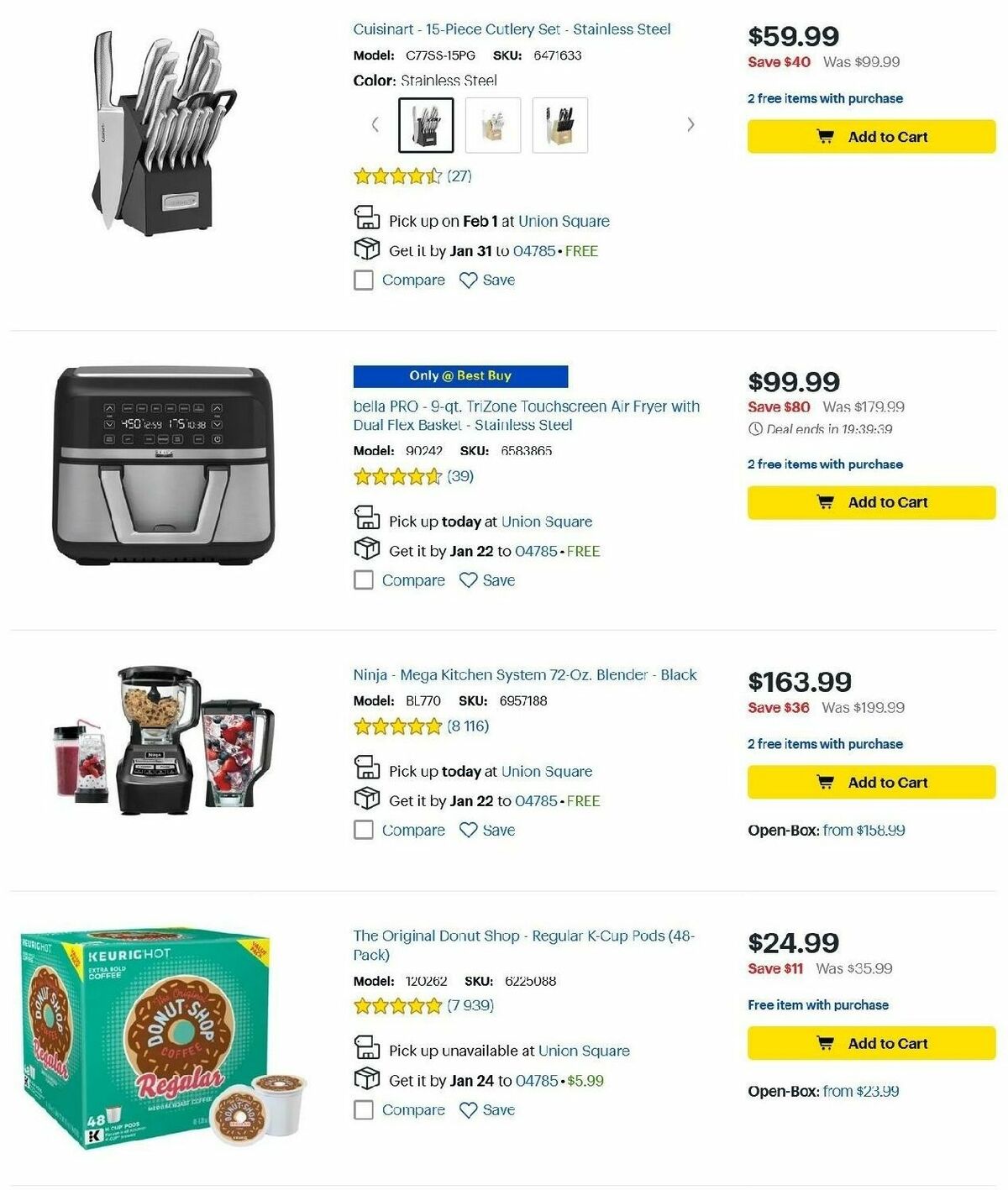 Best Buy Weekly Ad from January 20