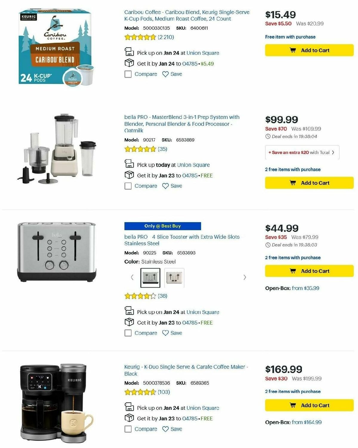 Best Buy Weekly Ad from January 20