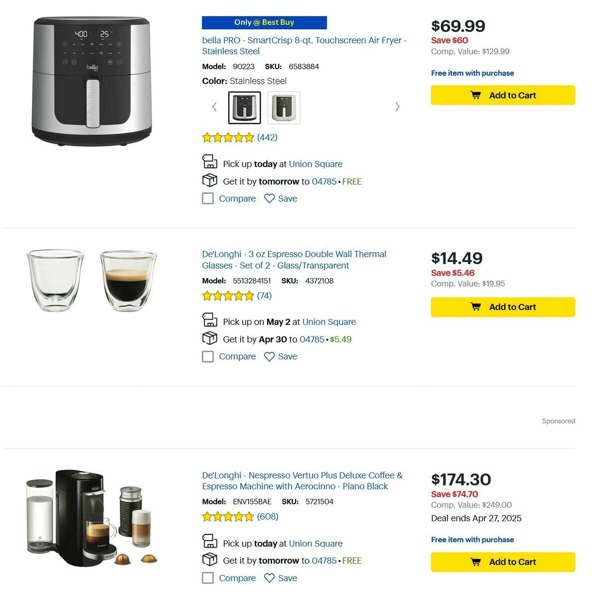 Best Buy Weekly Ad from April 25