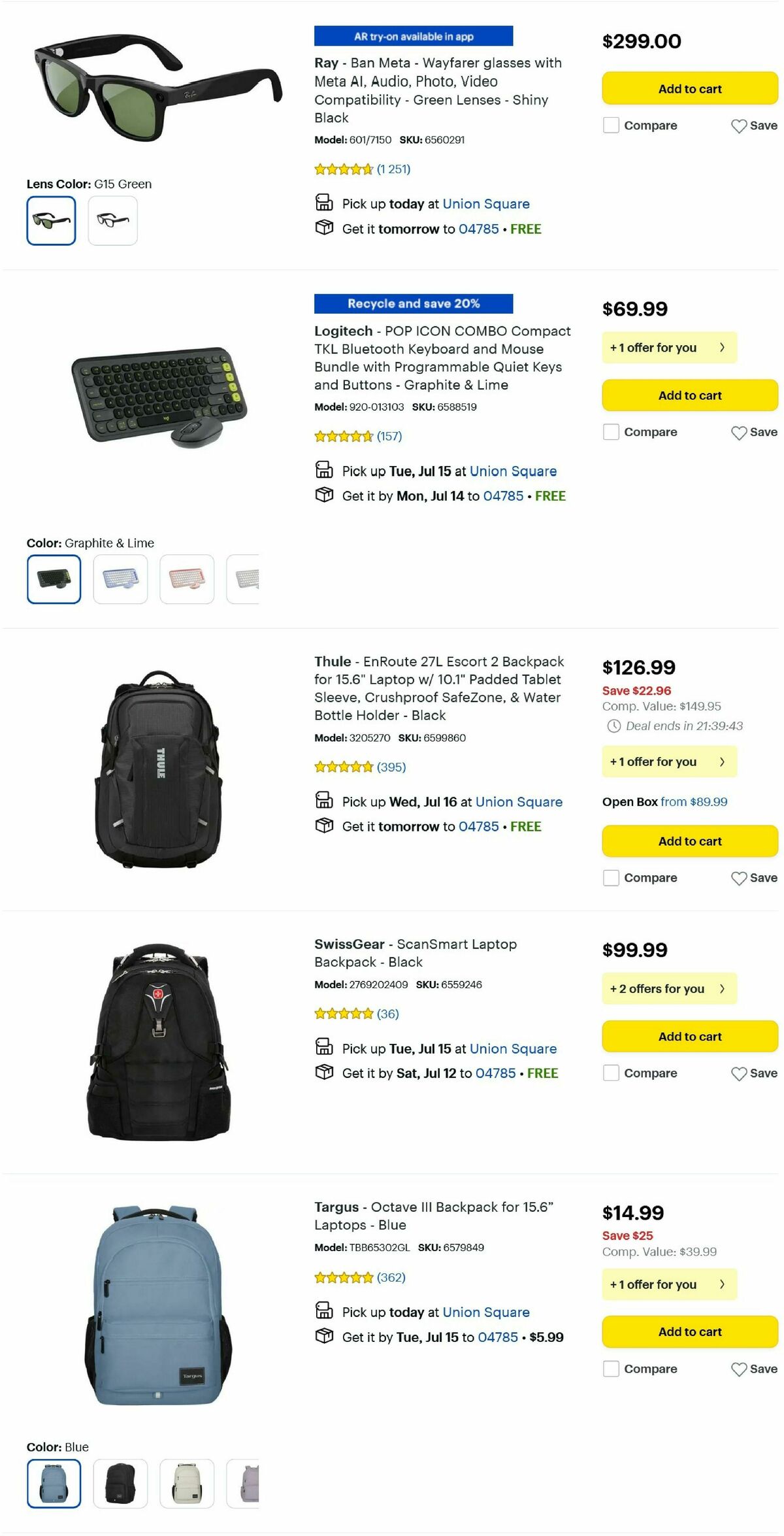 Best Buy Weekly Ad from July 10