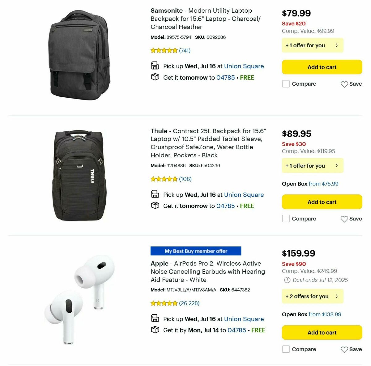 Best Buy Weekly Ad from July 10