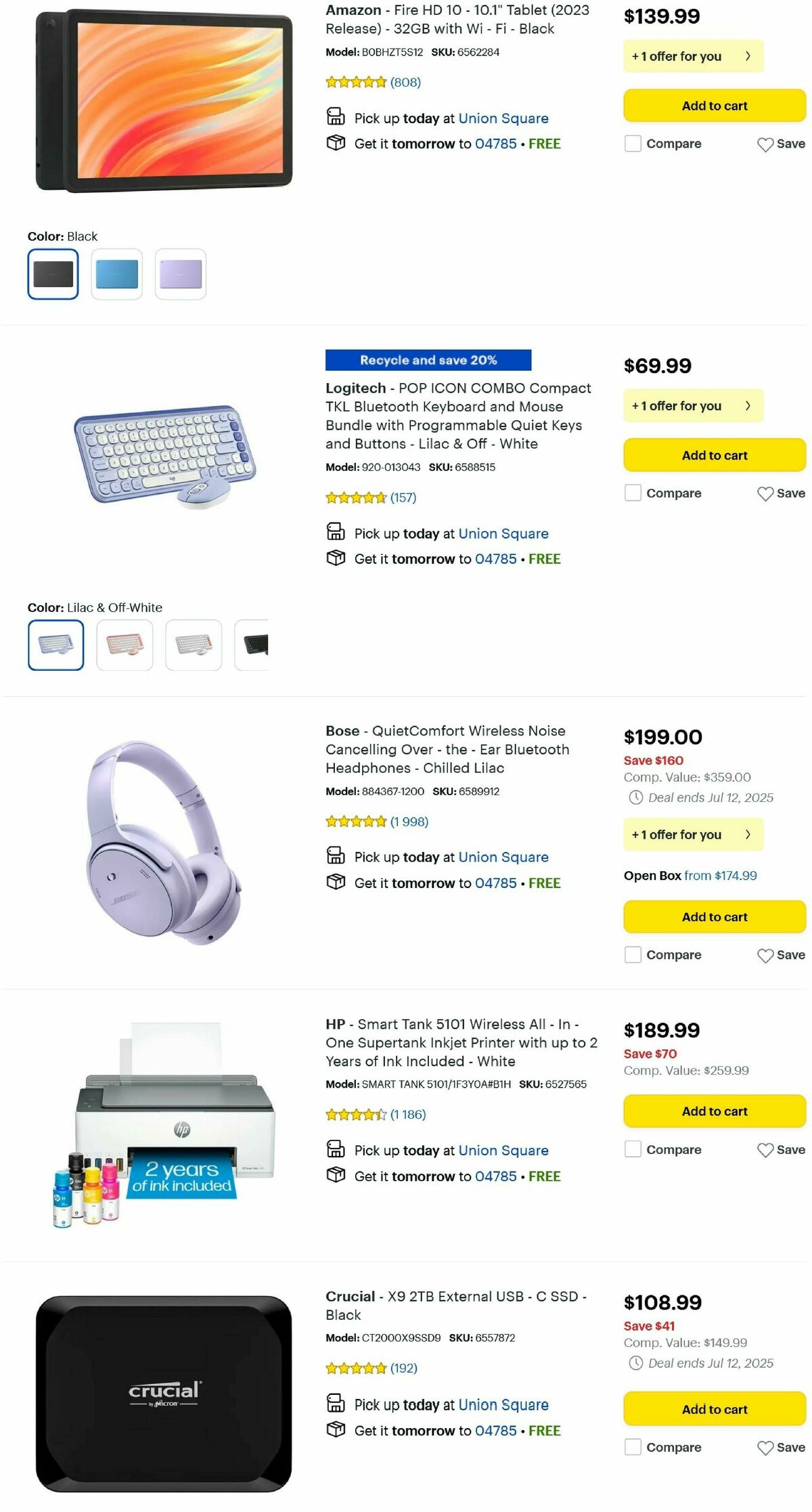 Best Buy Weekly Ad from July 10