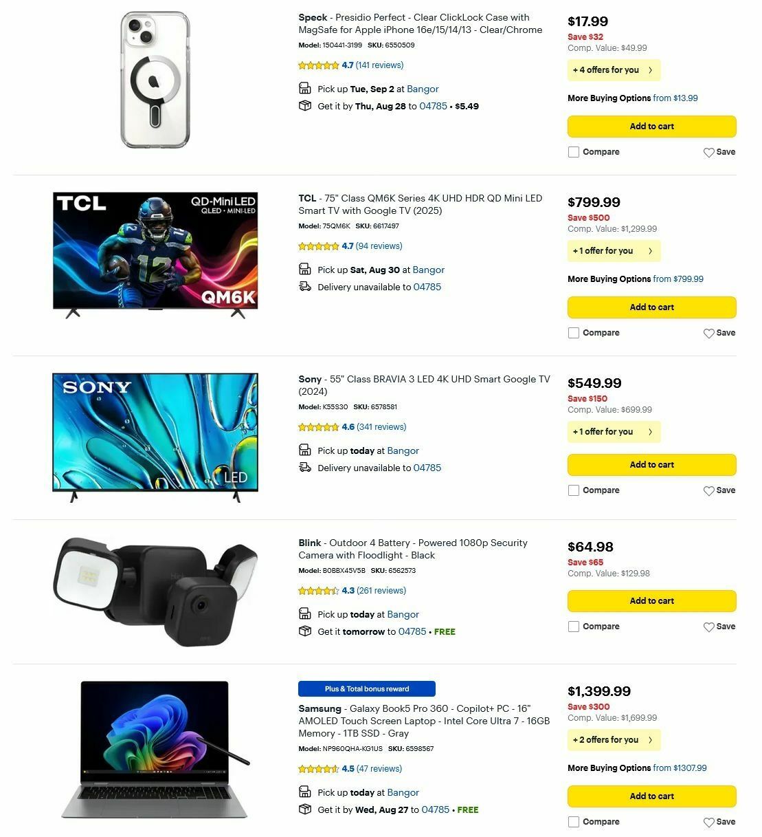 Best Buy Weekly Ad from August 25