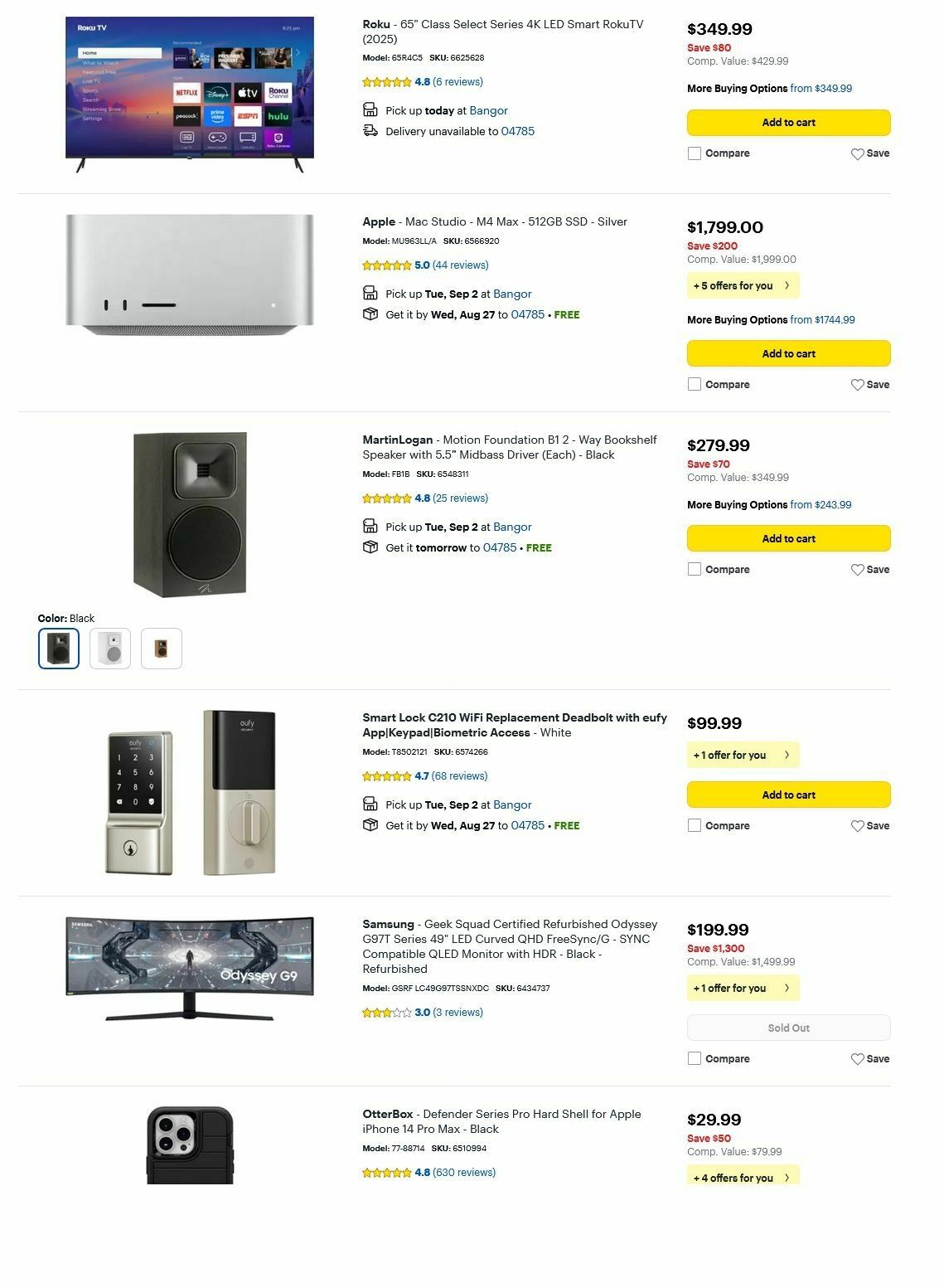 Best Buy Weekly Ad from August 25