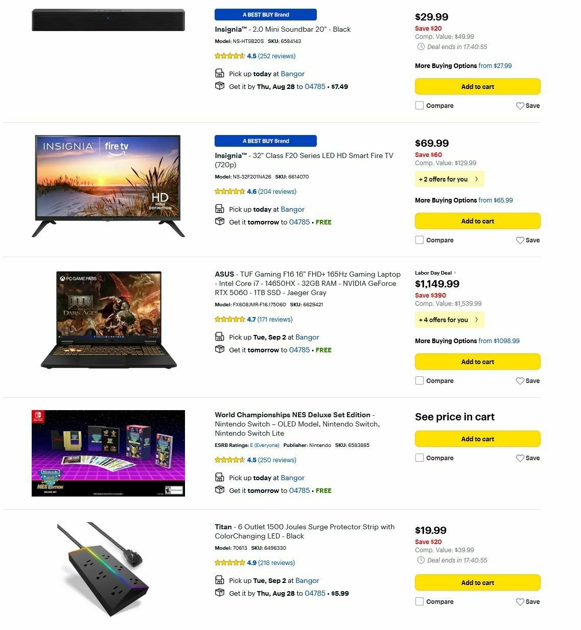Best Buy Weekly Ad from August 25