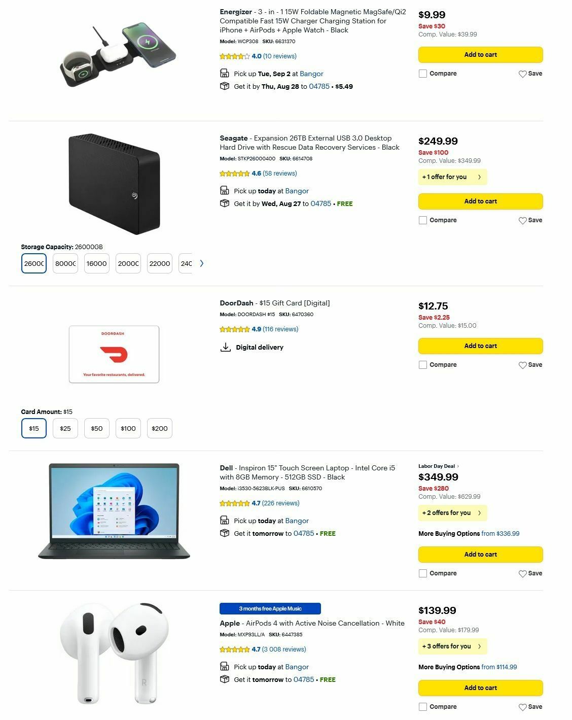 Best Buy Weekly Ad from August 25