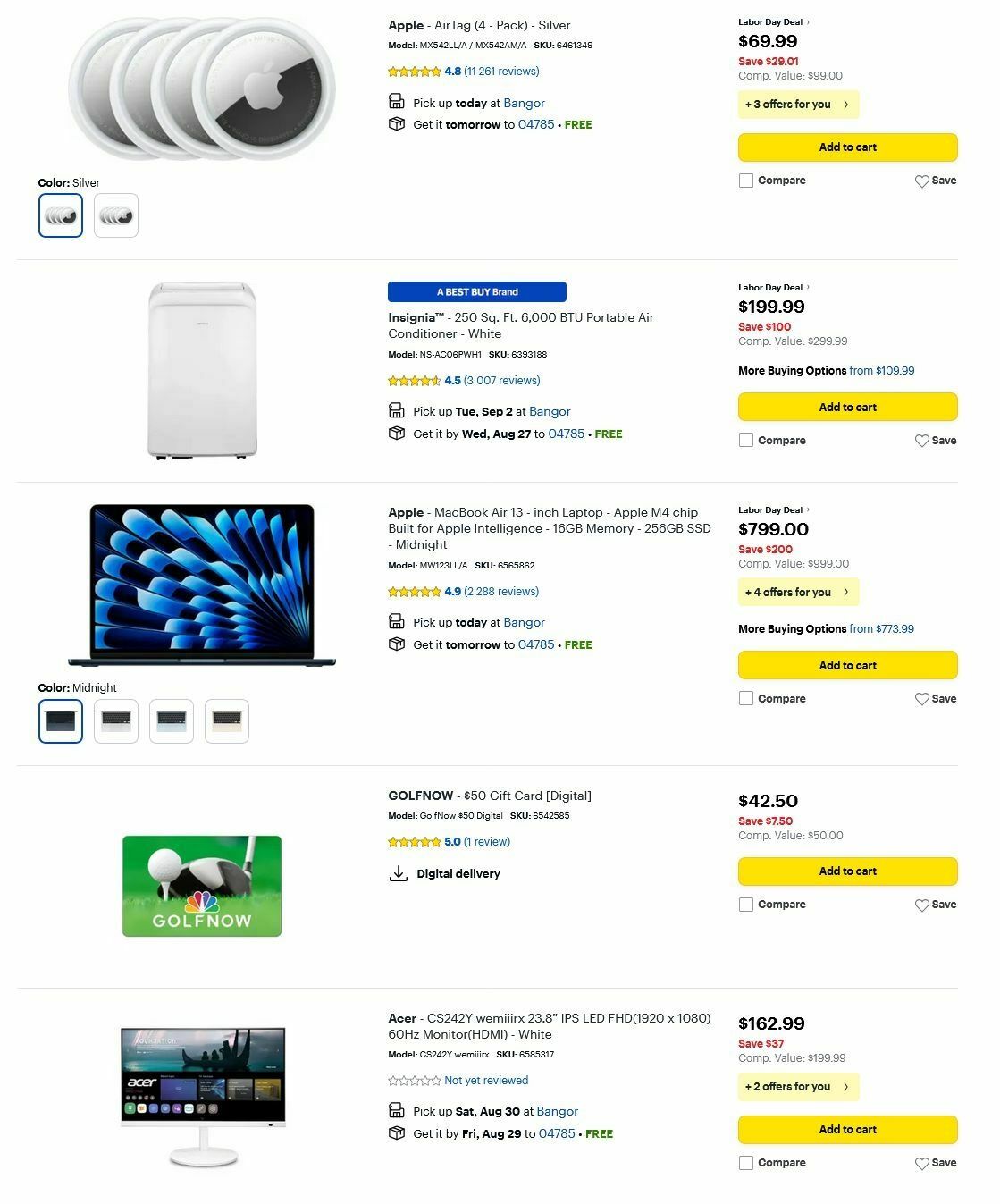 Best Buy Weekly Ad from August 25
