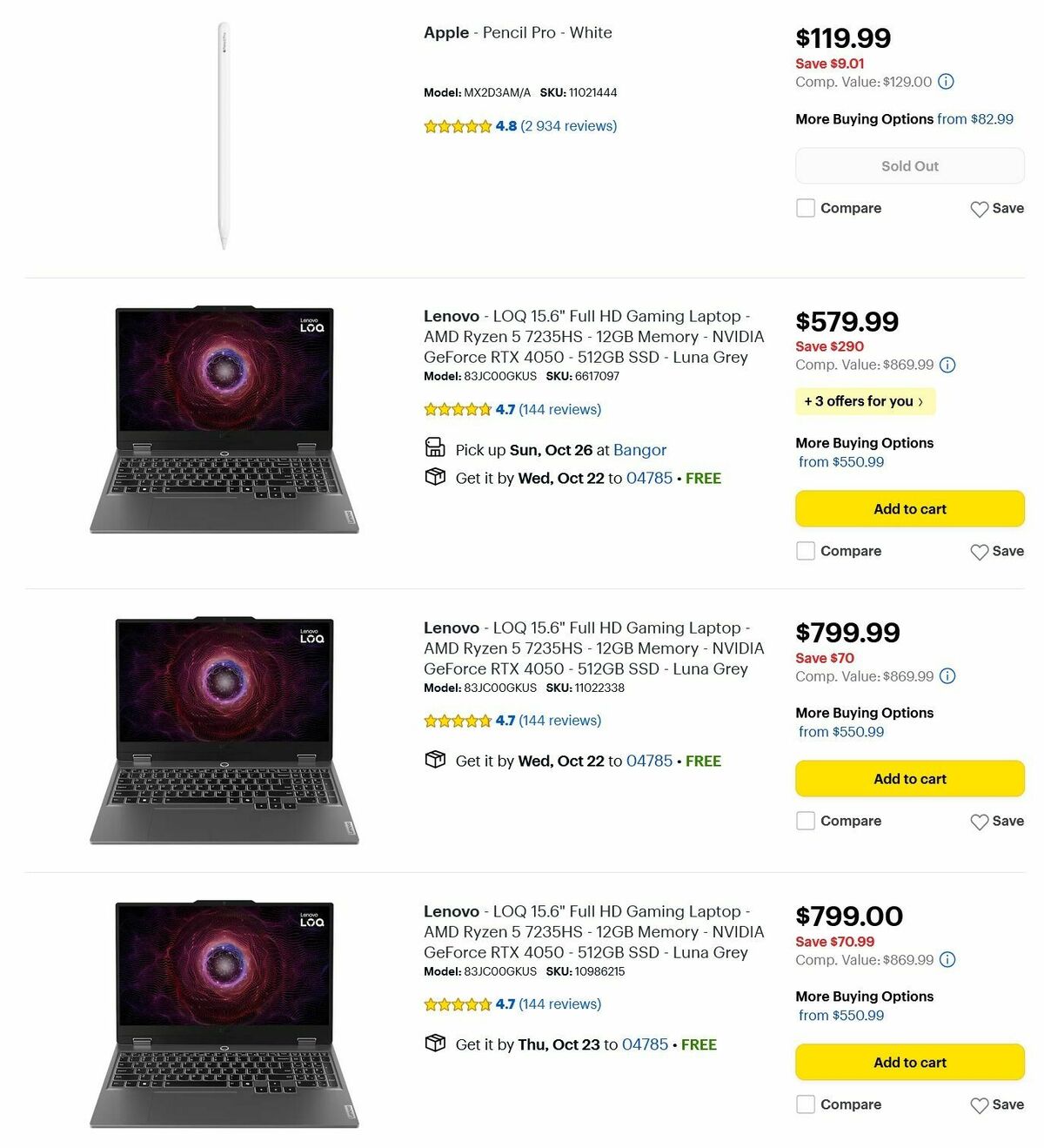 Best Buy Weekly Ad from October 20