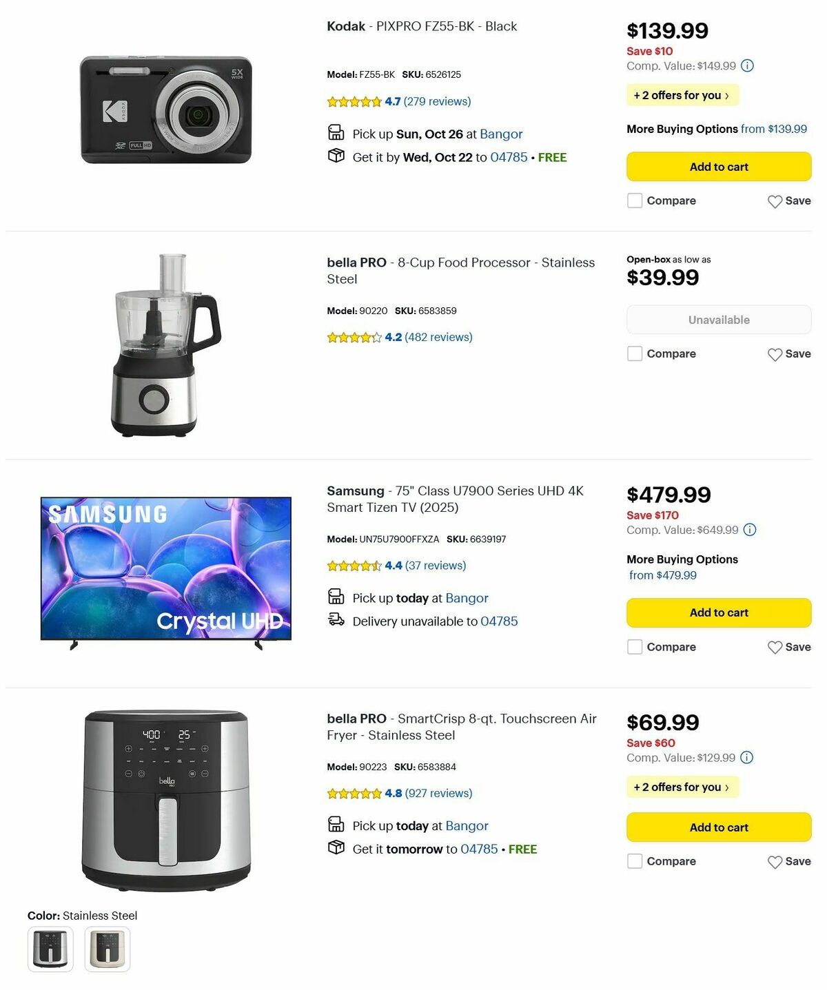 Best Buy Weekly Ad from October 20