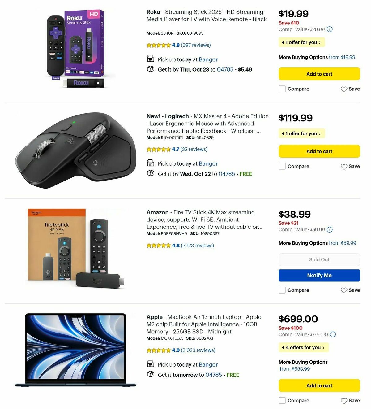 Best Buy Weekly Ad from October 20