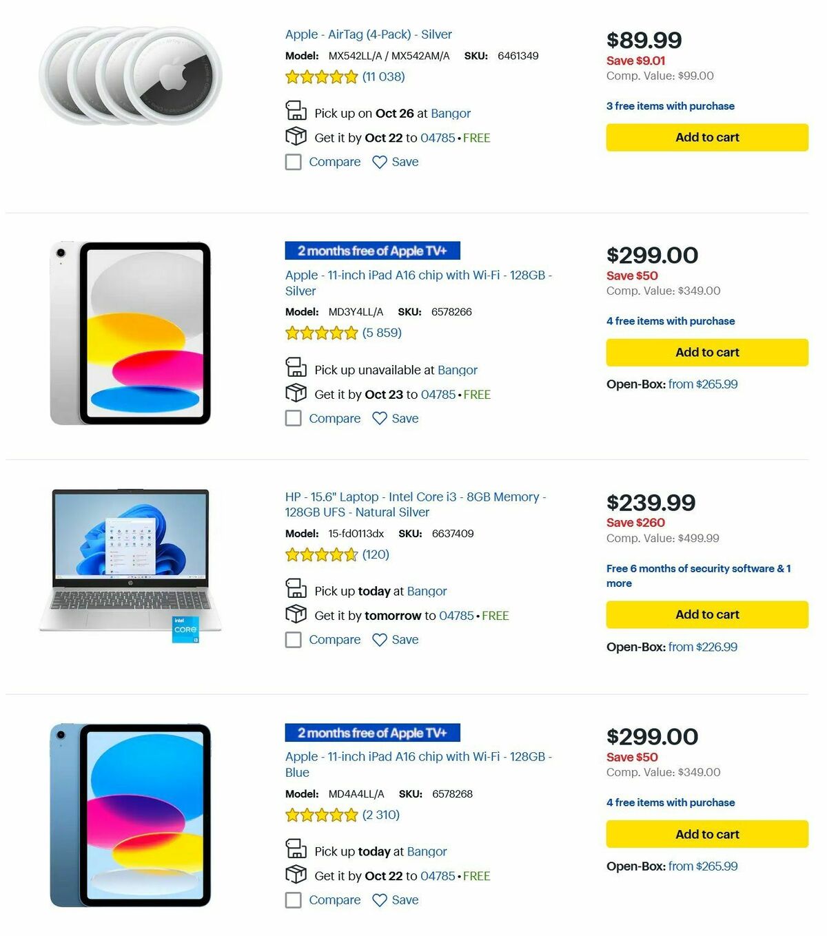 Best Buy Weekly Ad from October 20