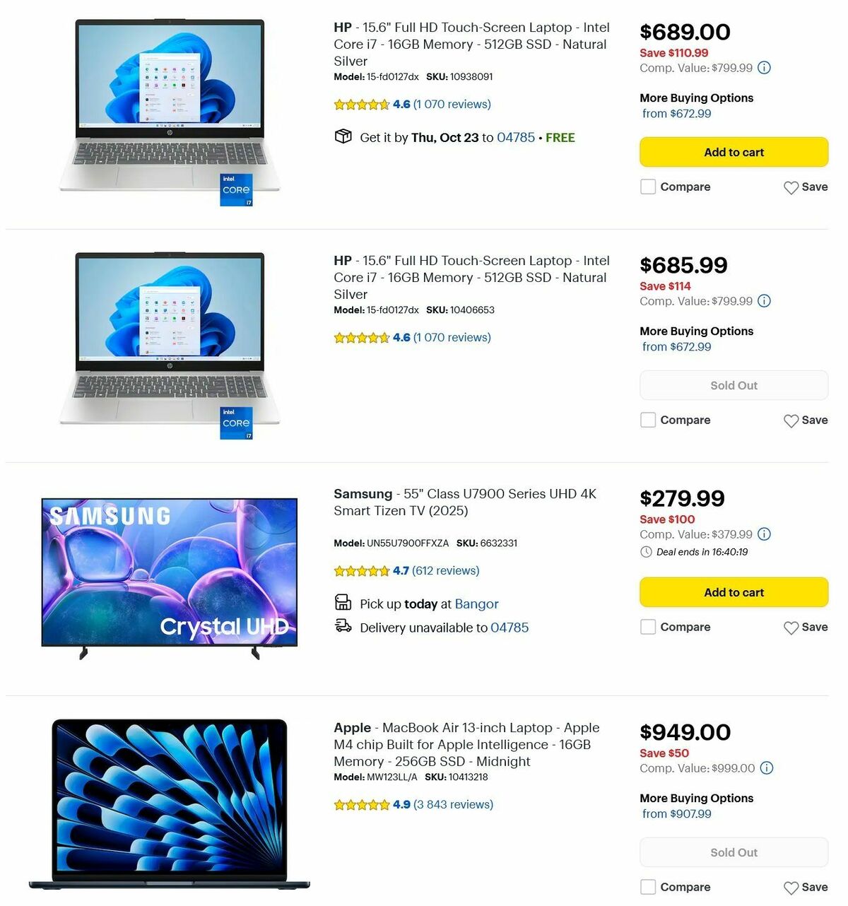 Best Buy Weekly Ad from October 20