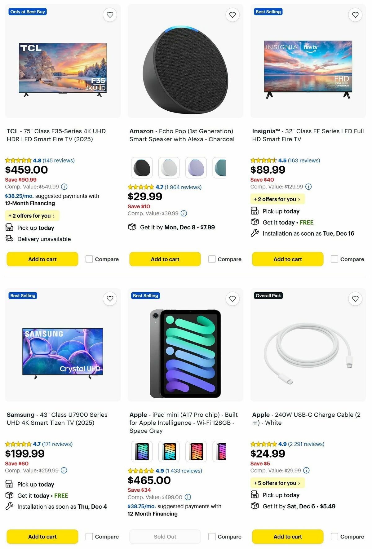 Best Buy Weekly Ad from December 2