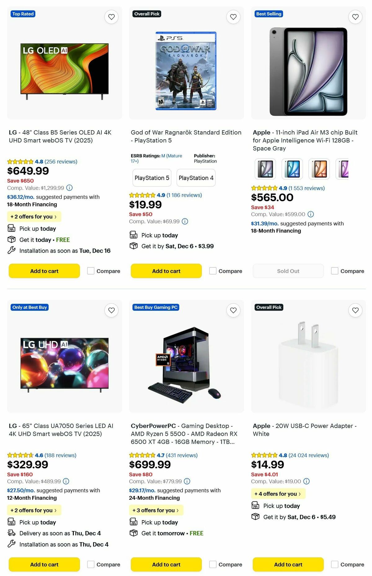 Best Buy Weekly Ad from December 2