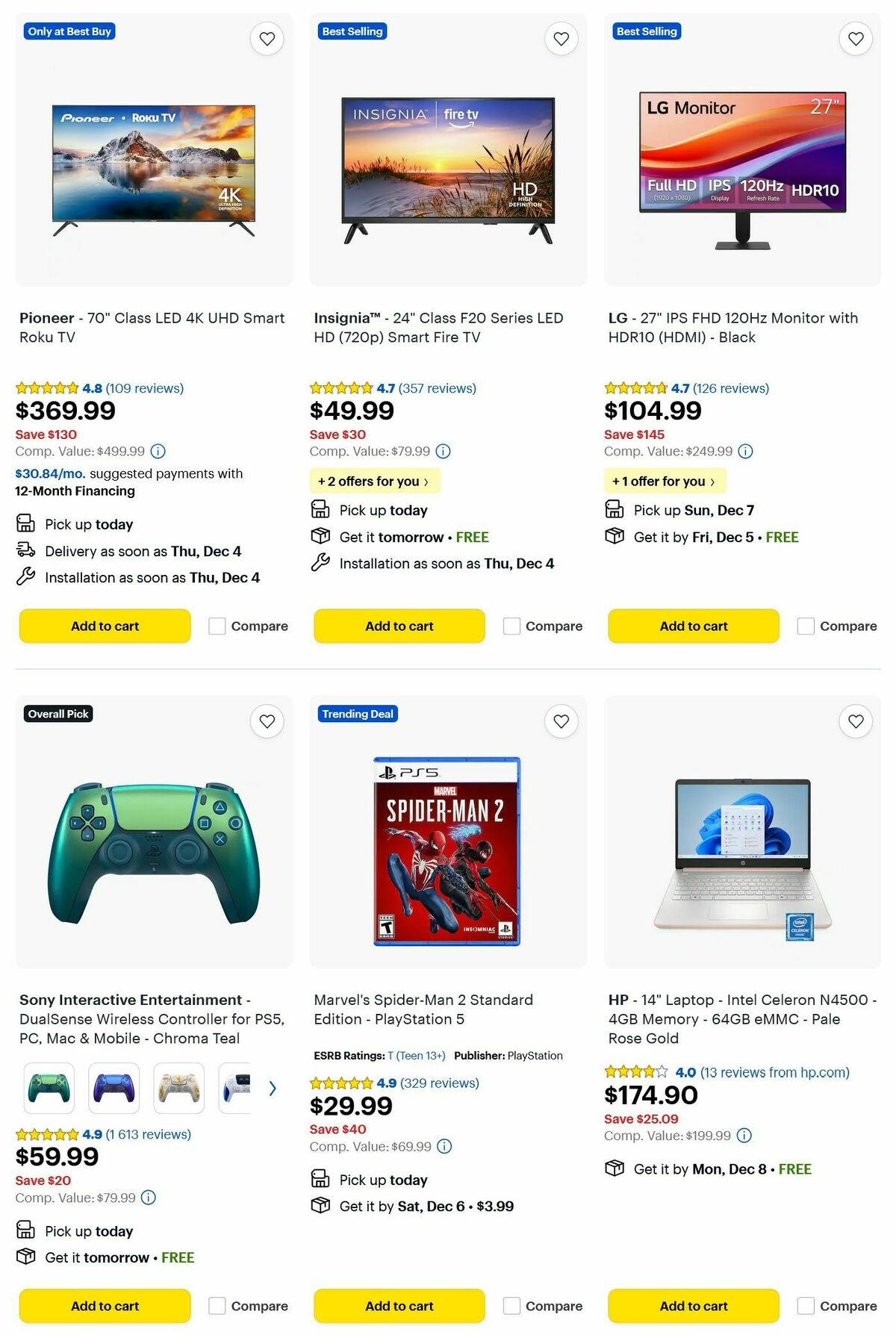 Best Buy Weekly Ad from December 2